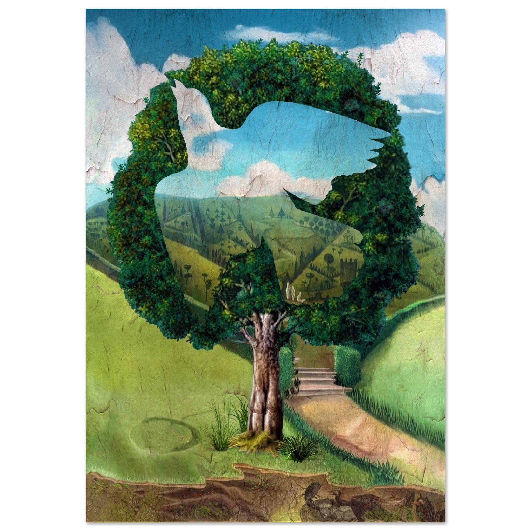 Nest: Imagined Allegorical Landscape by Bob Holmes